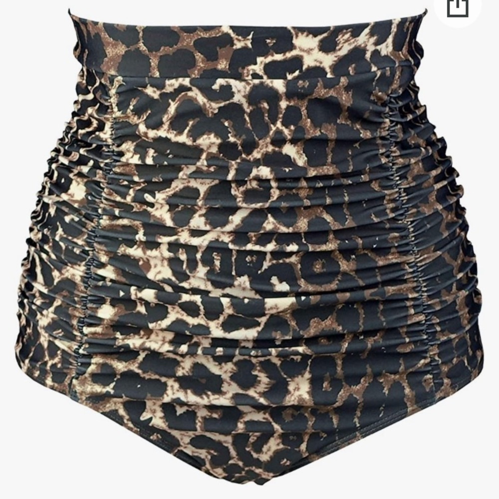 NEW COCOSHIP bikini High Waisted Ruched leopard